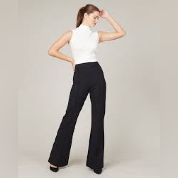 SPANX Black High-Rise Bootcut Flare Pants - Picture 8 of 8